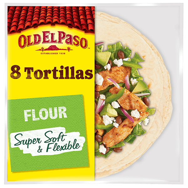 eine Packung Old El Paso 8 Mehl-Tortillas, 326g