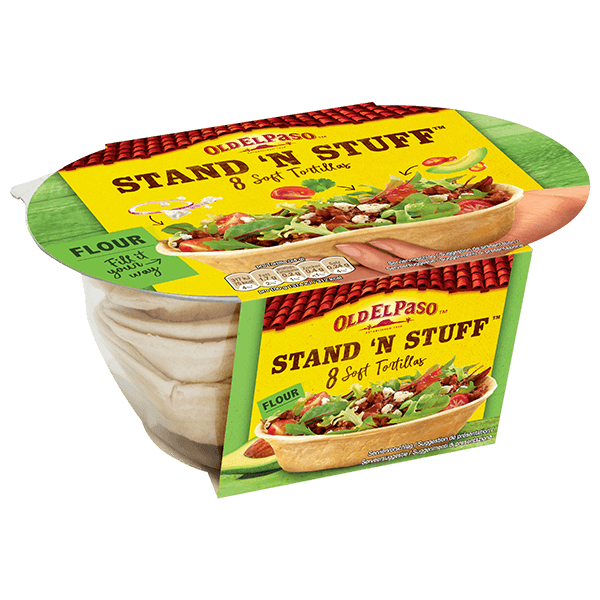 un paquet de 8 tortillas Stand N Stuff d'Old El Paso