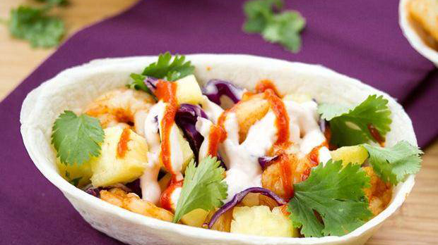 Soft Tacos mit Schrimps